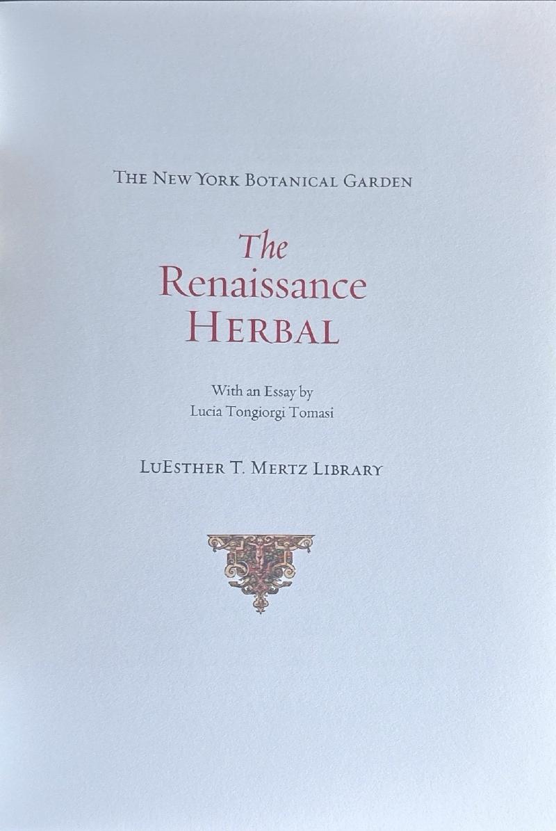 The Renaissance Herbal: New York Botanical Garden Exhibition Catalog — image 2