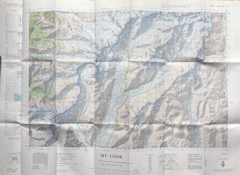 Vintage 1982 Mt Cook NZMS 1 S79 Topographic Map (New Zealand, Aoraki) — image 2