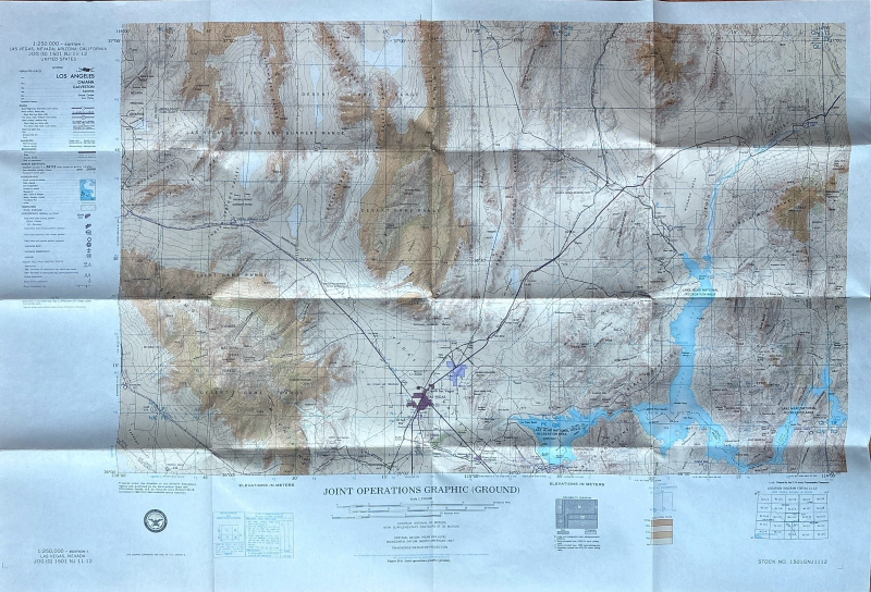 1971 Joint Operations Graphic Military Map of Las Vegas, Nevada — image 2