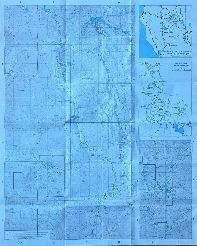1987 Topographic Map: Lassen Volcanic National Park & Vicinity (Large, 29x24\