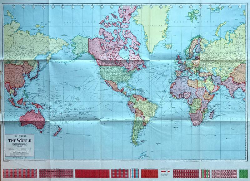 Rare WWII Giant War Map of the World & Ideal World Atlas by Geographia Map Co. — image 2