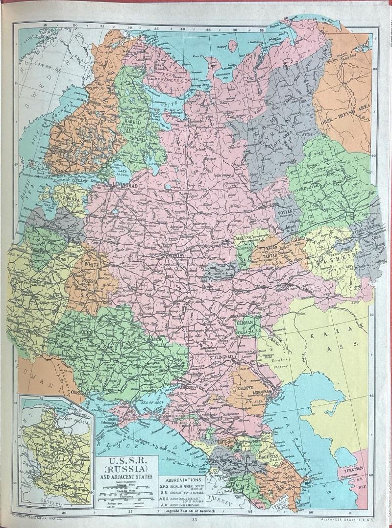 Rare WWII Giant War Map of the World & Ideal World Atlas by Geographia Map Co. — image 4
